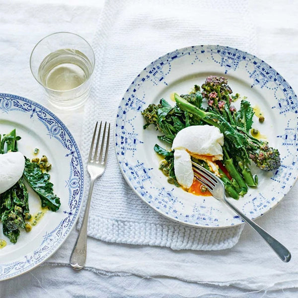 5-Minute Mediterranean - Lemon & Olive Oil Spring Greens with Eggs